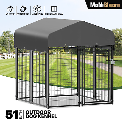 Outdoor Dog Kennel Playpen Pet Enclosure Animal Run Crate Fence w UV Proof Roof $147.99
