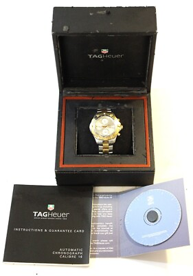 #ad Tag Heuer Aqua Racer CAF2120 Automatic Stainless amp; Gold With Box amp; Papers LOOK $1249.95