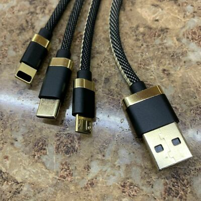 #ad NEW Fast USB Charging Cable Cell Phone Cord Charger Type C USB C Micro USB 3 in1 $3.44