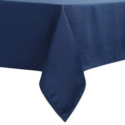 #ad Table Cloths Rectangle 60 x 84 Inch Waterproof Tablecloth Navy Blue $25.49