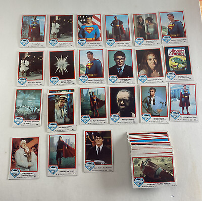 #ad 1978 Superman Series 1 Movie Trading Cards Lot of 52 $32.39