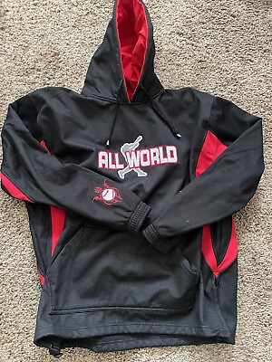 #ad All World Sports Hoodie Jacket Men Large baseball pull over $19.99