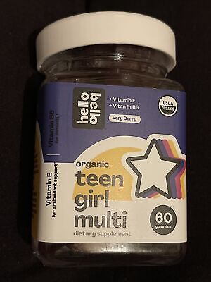 #ad Hello organic Teen Girl Multi Gummies very Berry 60 Gummies Exp 10 23 $4.00