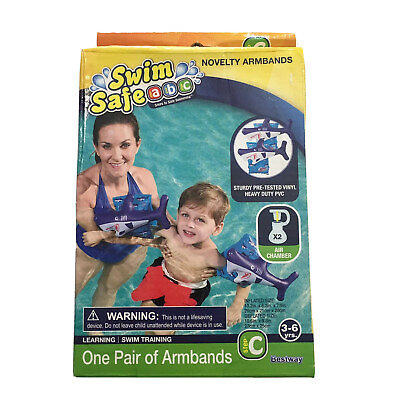 #ad Bestway Swim Safe Inflatable Shark Arm Bands Floats Purple Swim Training Aid $10.89