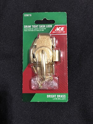 #ad Window Sash Lock Draw Tight Bright Brass FOR DOUBLE HUNG WOOD WINDOWS CRESCENT $5.99