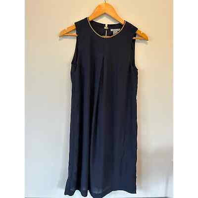 #ad Hamp;M womens black sheath dress NWT size 6 lined silky sleeveless $19.00