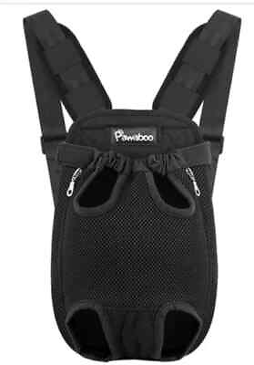 #ad Pawaboo Pet Carrier Backpack Adjustable Pet Front Cat Dog Bag Black SMALL NWT $12.00