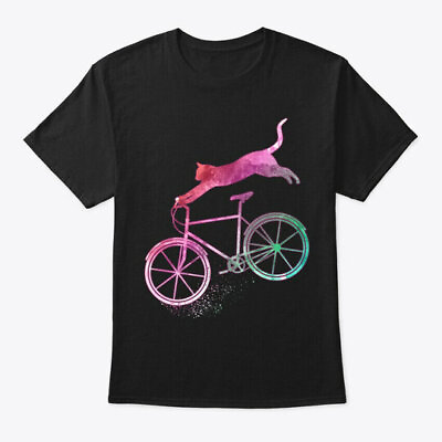 #ad Cat Bike Cycling Gifts For Kitten Lover T Shirt Made in the USA Size S to 5XL $22.87