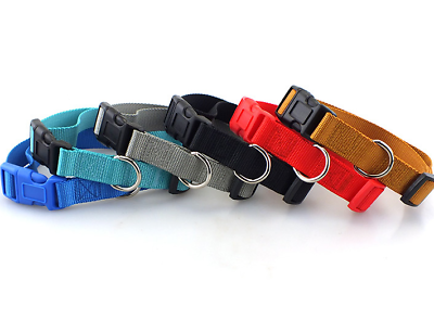 Nylon Dog Collar with Quick Release Buckle 8 Colors Adjustable XS S M L 8 COLORS $7.99