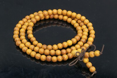#ad 6MM 108 Pcs Golden Rosewood Mala Beads Natural Wood Round Beads 24quot; $5.99