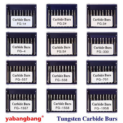 #ad 10Pcs Dental Carbide Bur Drill Trimming amp; Finishing Tungsten Burr $7.95