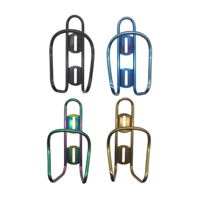 #ad Black Blue Gold Titanium Ultra Light Water Bottle Cage With Free M5 Ti Bolts $24.99