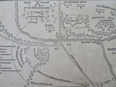 #ad Battle of Bennington American Revolution Vermont c. 1860#x27;s historical battle map $67.50