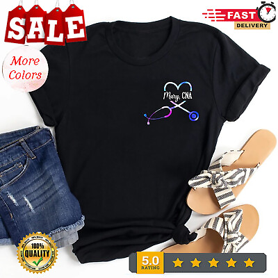 #ad Nurse Stethoscope Tie Dye T Shirt Custom Nurse Shirt CNA T Shirt Registere... $15.92