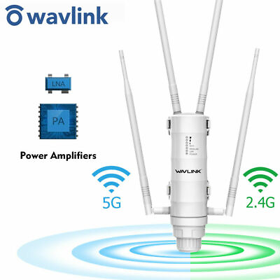 #ad Wavlink AC1200 Antennas High Power Outdoor WiFi Range Extender PoE High Gain $86.99