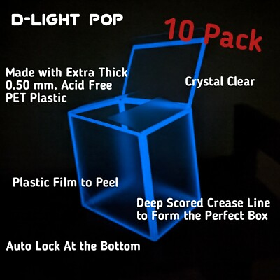 #ad Extra thick Deluxe 4quot; Glow In The Dark Funko Pop Protector Case pack of 10 $21.99