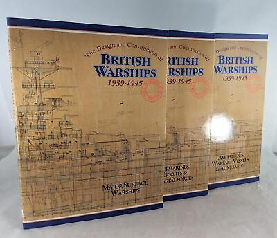#ad D K Brown Design amp; Construction of British Warships 1939 45 3 Volume Set HC w DJ $200.00