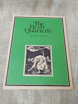 #ad Herb Quarterly 1st First Issue 1979 First Year Number 1 Rare Find Vermont $99.95
