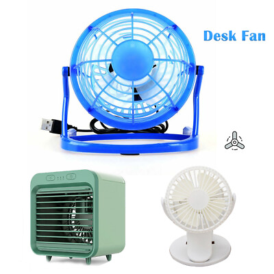 #ad Mini USB Desk Fan Fan Portable Cooling Quiet Personal Small Fan Home Office Fans $18.52
