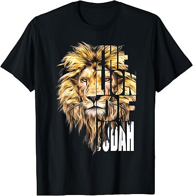 #ad NEW Jesus Lion of Judah Christian Gift for Men Women T Shirt $22.99