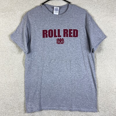 #ad Roll Red Gray Medium t Shirt Adult Gildan Size Medium Short Sleeve Shirt $7.20