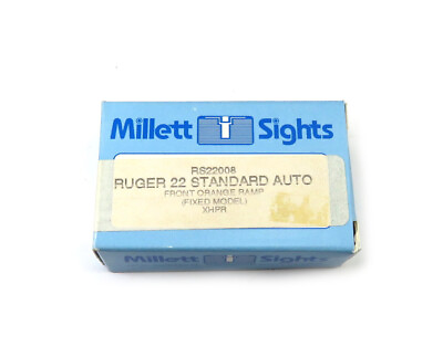 #ad Millett Ruger 22 Standard Auto Orange Front Ramp Sight Fixed Model XHPR $24.95