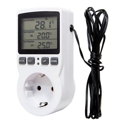 #ad LCD Digital Temperature Controller Control Thermostat Switch Socket 110V 220V $19.99