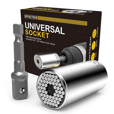 #ad Universal Socket Self adjusting Socket Fits Standard 1 4#x27;#x27; 3 4#x27;#x27; Metric 7m... $20.62