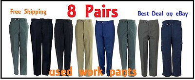 #ad 8 Pairs of Work Pants USED –Great Condition Best Price FREE Shipping $49.99