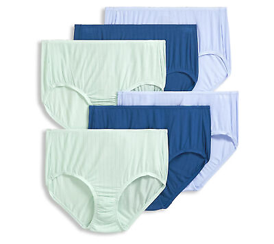 #ad Jockey Supersoft Breathe 6 Pack Brief Underwear Blue 5 New $27.00