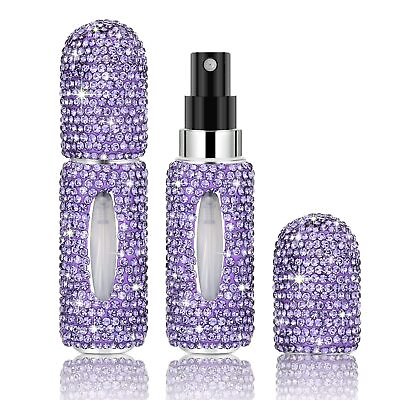 #ad Rhinestone Perfume Travel Refillable Perfume Atomizer Bottle Bling Portable M... $25.49