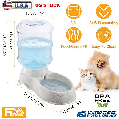 #ad Dog Auto Waterer Automatic Water Dispenser Cat Pet Drinking Fountain 1 Gallon US $21.78