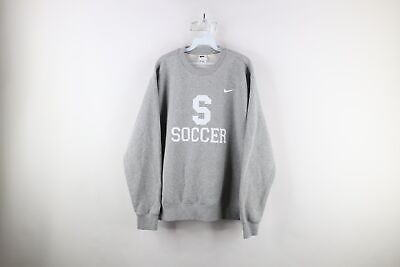 #ad Nike Mens Large Team Issued Michigan State University Soccer Sweatshirt Gray $76.46