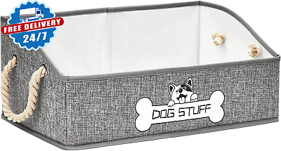 #ad Dog Toy Box Large Dog Toys Storage with Handle Fabric Trapezoid Dog Toy Bin C $29.38