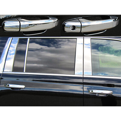 #ad 8p Chrome Door Handle Covers w1K fits 15 22 Chevy Colorado Crew Cab by Luxury FX $110.02