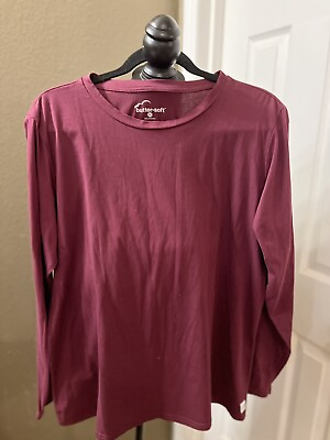 #ad BUTTER SOFT Womens XLarge Pullover Tee Tunic Top Long Sleeve $15.00