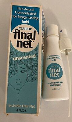 #ad Vintage Clairol Final Net Non Aerosol Hairspray 4oz W BOX amp; PUMP $29.95