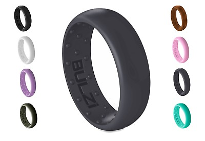#ad BULZi 6mm Massaging Comfort Silicone Women#x27;s or Men#x27;s Wedding Band Rubber Ring $12.95