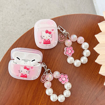 #ad For AirPods Pro 2nd 3rd Generation Cartoon Cute Hello Kitty Case Cover w Lanyard $12.99