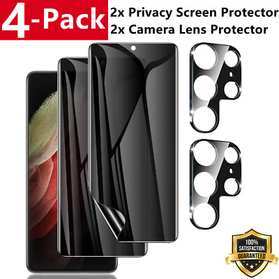 #ad Privacy Hydrogel Screen Protector Camera Protector for Samsung S24 Ultra Plus 23 $10.49