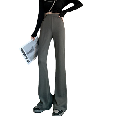 #ad Draping Bell bottom Pants Women#x27;s Ice Silk High waisted All match Casual Pants $34.78