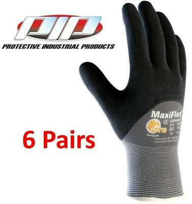 #ad PIP 34 875 MaxiFlex Ultimate Nitrile Micro Foam Coated Gloves 6 Pairs SMLXL $28.75