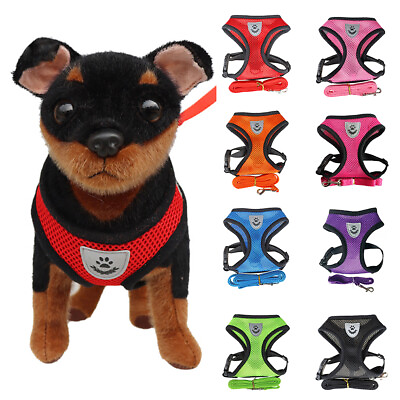 #ad Unisex Puppy Pet Dog Walking Harness Adjustable Dogs Casual Reflective Harness $10.39