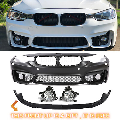 #ad Unpainted F30 M3 Style Front Bumper Cover Kit For BMW F30 F31 3 Series 2012 2019 $433.19