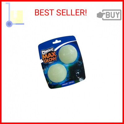 #ad #ad Chuckit Max Glow Ball Dog Toy Medium 2.5 Inch Diameter for dogs 20 60 lbs P $15.64
