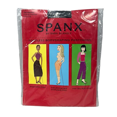 #ad Spanx Black Footless Body Shaping Super Control Capri Pantyhose Size D $15.00