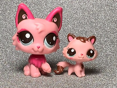 #ad AUTHENTIC Littlest Pet Shop 2664 MOMMY PERSIAN Cat 2665 BABY KITTY Cutest Pair $49.99