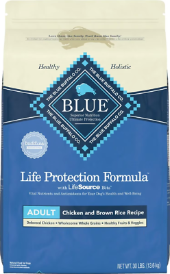 #ad Blue Buffalo Protection Formula Chicken amp; Brown Rice Recipe Dry Dog Food 30 lb $36.98