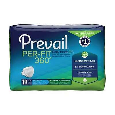 #ad 60 Prevail Per Fit 360° Size XL Adult Incontinent Briefs Heavy Absorbency $59.95