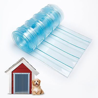 #ad 7.9 in x 4.9 ft Dog Door Flaps Safe Plastic Vinyl Strip for DIY Doghouse En... $17.59